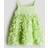 H&M Floral Appliqué Jersey Dress - Light Green
