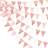Shein Rose Gold Party Decorations Dusty Blush Pink Pennant Banner Paper Triangle 3m