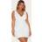 PrettyLittleThing Shape Chiffon Plunge Front Mini Dress - White