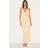 PrettyLittleThing Chiffon Drape Cut Out Maxi Dress - Yellow