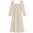Tommy Jeans Voile Square Neck Midi Dress - Custard Cream