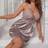Shein Lace Insert Cut Out Satin Cami Nightdress