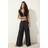 H&M Linen Blend Drawstring Trousers - Grey
