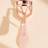 Shein Rose Gold Tone Transparent Pink Handle Eyelash Curler - Rose Gold