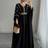 Shein Rafferiza V-Neck Gold Lace Trim Waist Maxi Length Cover Up Dress