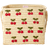 Rice Raffia Square Basket with Small Cherries Embroidery 30 cm x 30 cm x 25 cm Korg 30cm