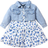 Shein Baby Flap Pocket Denim Jacket & Floral Print Ruffle Hem Cami Dress