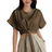 Shein DAZY Solid Batwing Sleeve Knot Hem Tee Summer