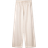 Bershka Tie Waist Wide Leg Rich Trousers - Ecru