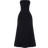 PrettyLittleThing Stretch Woven Bandeau Ruched Maxi Dress - Black