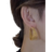 Shein Textured Metal Decor Hoop Earrings