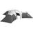 OutSunny Large Tunnel Tent with 3 Bedroom Living Area and Porch Grey
