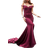 Jovani Hunter Off the Shoulder Prom Dress - Burgundy