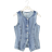 Gina Tricot Sleeveless Sculpted Denim Waistcoat - Lightwash Blue