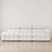 vesani Paris White Boucle Soffa 288cm 3-sits