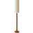 ValueLights Wyatt Natural Linen Tall Shade Floor Lamp