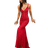 Jovani Fitted Lace Prom Dress - Red