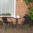 OutSunny 3 Pieces Garden Furniture with Stackable Black Bistro Set, 1 Table incl. 2 Chairs