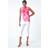Roman Floral Print Double Layer Vest Top - Cerise