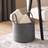 OHS Matte Velvet Storage Charcoal Grey Basket
