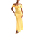 New Look Bardot Satin Maxi Dress - Light Yellow