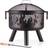 VonHaus Round Flame Fire Pit Black