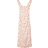 Bershka Milkmaid Maxi Dress - Ecru/Red Floral