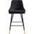 Dunelm Ariana Bar Velvet Black Seating Stool 96cm