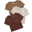 Shein Girls 3pcs Lettuce Trim Rib-knit Tee