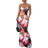 Shein Sleeveless Twisted Back Hollow Out Tie Up Leopard Print Maxi Bodycon Dress