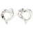 Pilgrim Tide Heart Earrings - Silver
