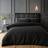 Dunelm Billie Duvet Cover Black (200x200cm)