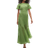 Topshop Ruffle Sleeve Volume Hem Maxi Dress - Olive/Green