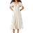 New Look Crinkle Milkmaid Midi Dress - White