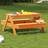 vidaXL Picnic Table for Kids Wax Brown 88x97x52 cm