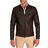 D'Arienzo Smooth Effect Leather Jacket - Dark Brown