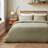 Dunelm Super Soft Washed Microfibre Plain Duvet Cover and Pillowcase Set Duvet Cover Green (260x220cm)