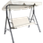 OHS 3-seater Swing Bench with Canopy - Cream