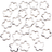 Shein 20pcs/Set Flower Design DIY Bead Valentines