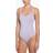 Nike Essential V Neck One Piece Swimsuit - Purple