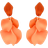 Bob-C Everyday Ballet Earrings - Gold/Orange