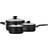 Modern House Black Line Grytset 3 Delar Svart Set med lock 3 delar