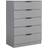 Big Furniture Warehouse Grey Phoenix 5 Chest of Drawer 63x90cm