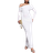 MISSYEMPIRE Asymmetric Fold Over Shoulder Drape Detail Bodycon Maxi Dress - White
