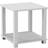 URBN Living 2 Tier S-Tube End Small Wood Nightstand With Storage Shelf Bedside Table 40x40cm