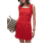 Topshop Square Neck Embroidery Mini Dress - Red