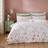 Dunelm Nola Floral and Pillowcase Set - Blush Duvet Cover Pink (220x230cm)