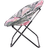 OHS Foldable Tropical Print Moon Camping Chair Green