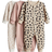H&M Baby Cotton Sleepsuits 3-Pack - Beige