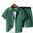 Shein Tween Boy Solid Button Front Shirt Shorts Without Tee